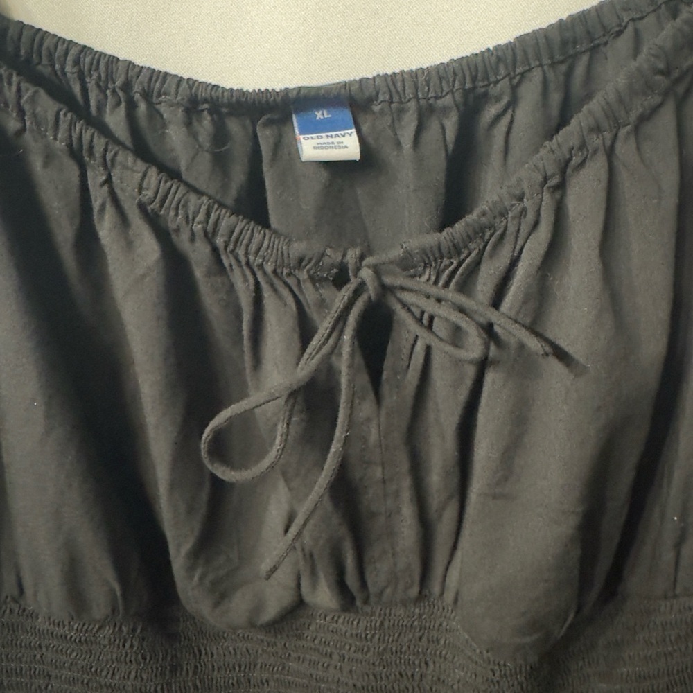 OLD NAVY Waist-Defined Black Mini Dress size XL - Picture 3 of 5
